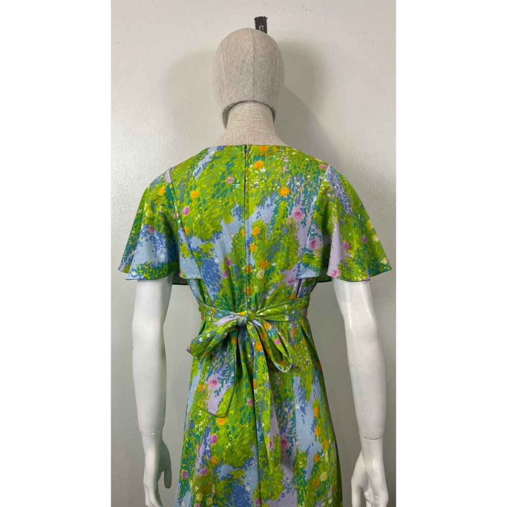 VINTAGE KUULEI HAWAII FLORAL 60'S MAXI DRESS S - Picture 9 of 15